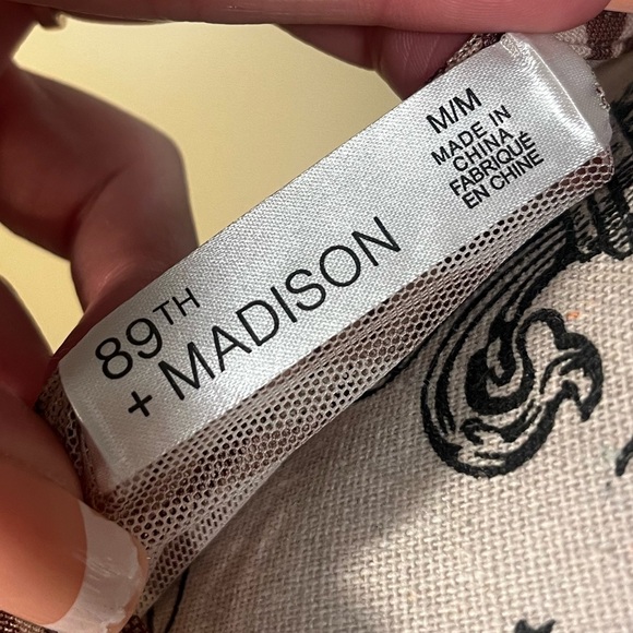 NWT 89th + Madison Zebra Print Wrap Top (Size M) - Picture 6 of 6